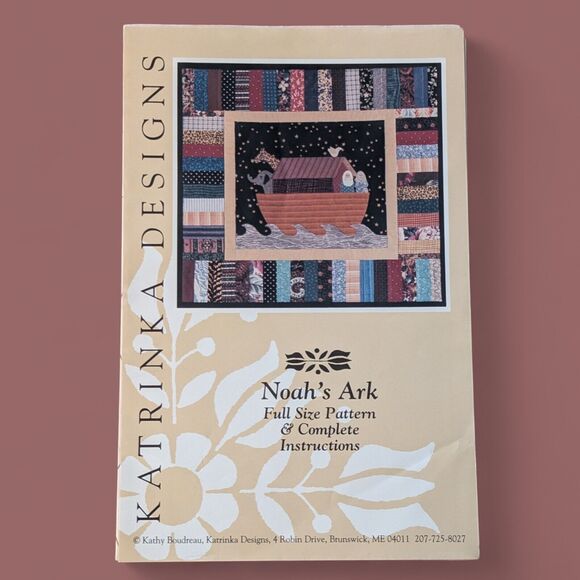 Noahs Ark Quilt Pattern Kathy Boudreau for Katrinka Designs Full Size Complete - Picture 1 of 6